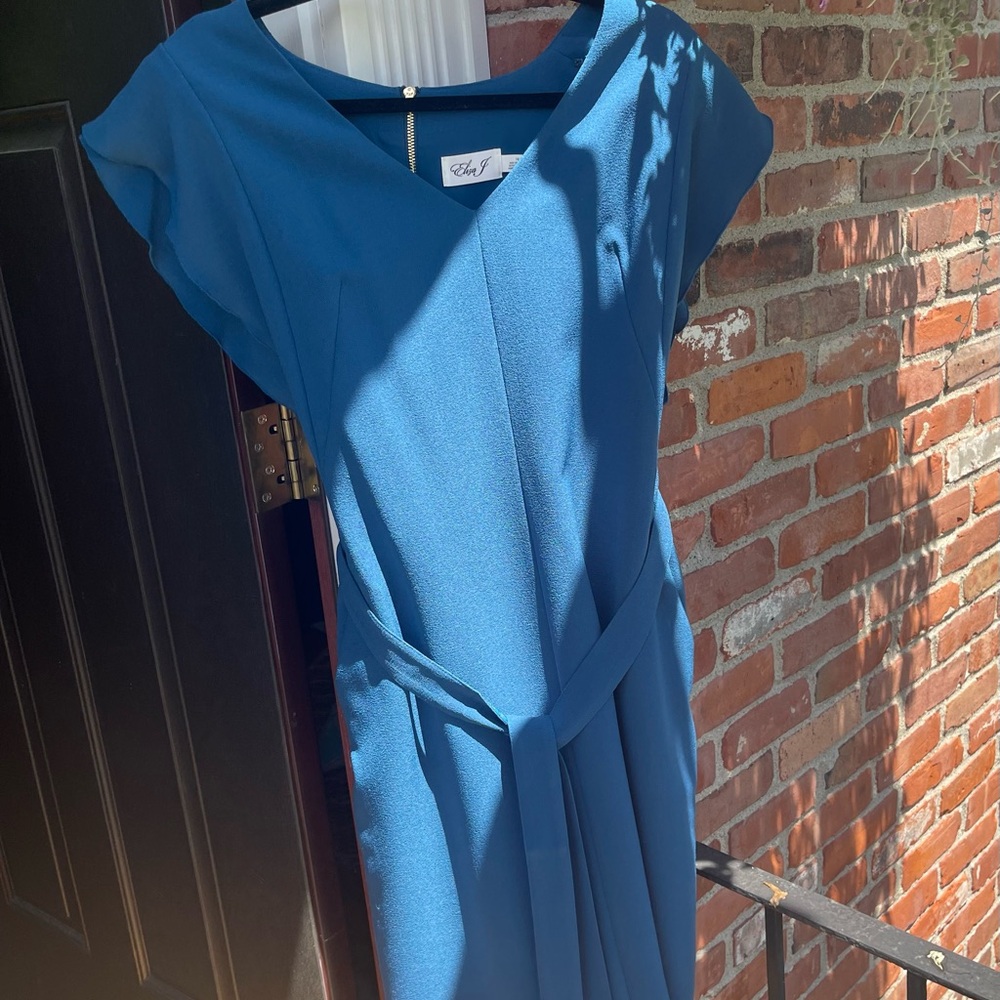 Beautiful Teal dress from Nordstrom.  Exposed back zipper.  Pretty knee length.